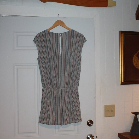 LIMTED TIME SALE: BCBGeneration ROMPER, size m, mulicolor-blue, rust, and cream - Picture 6 of 8